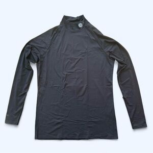 SParms Sun Protection Body Warm High Neck Long Sleeve Shirt in Black Size XL